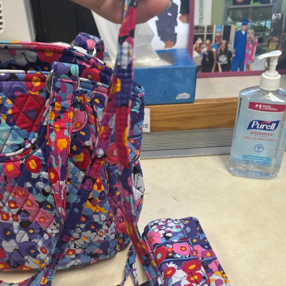 Vera Bradley Colorful Patchwork Tote & wallet - Picture 8 of 12